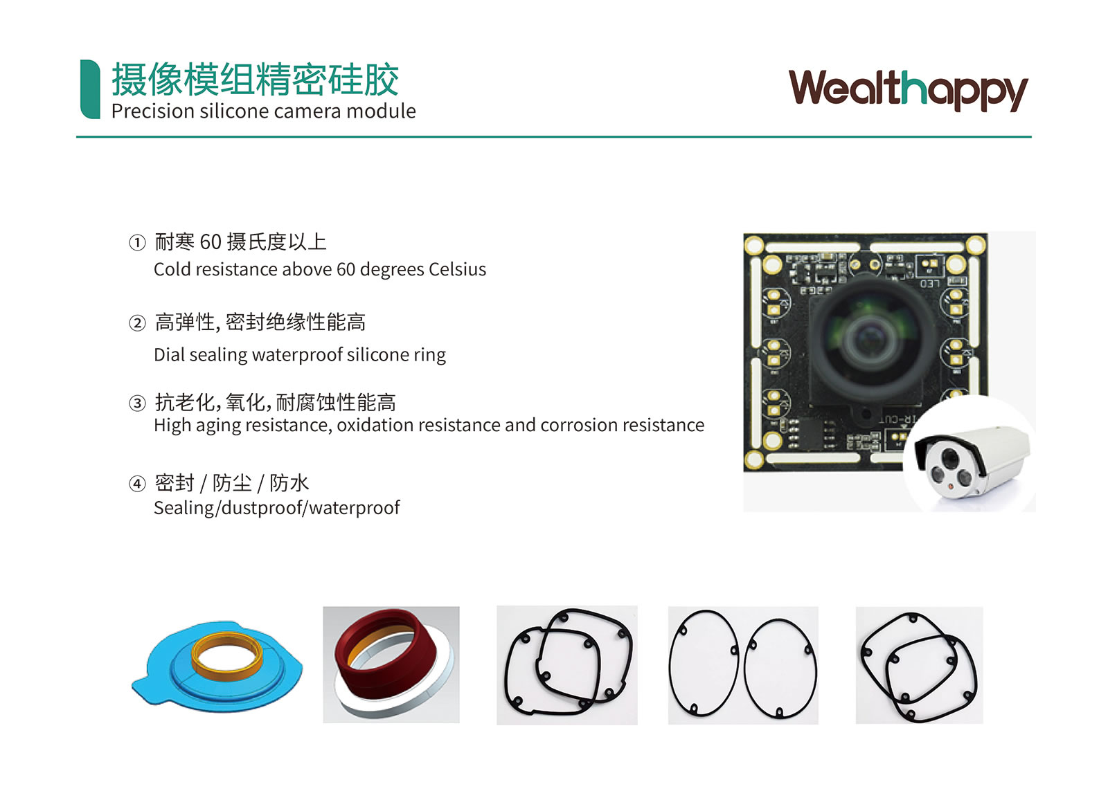 Precision silicone camera module